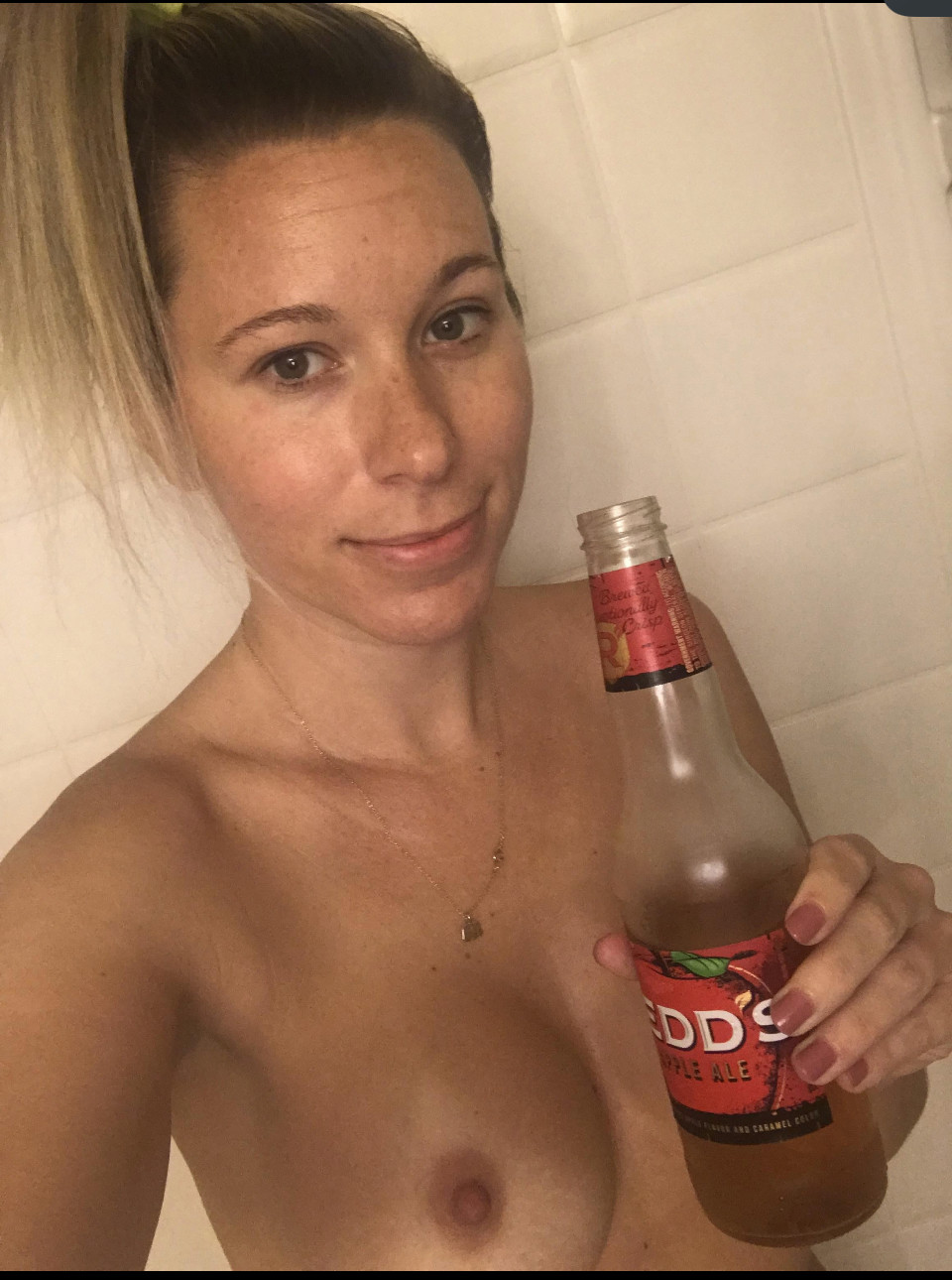 Having an ale in the shower