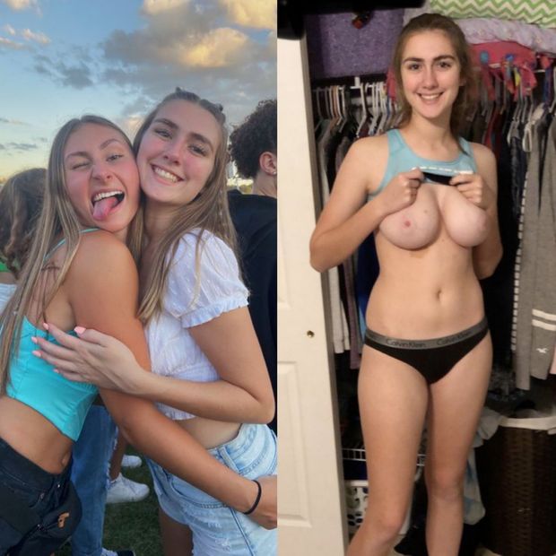 Cute shows boobs