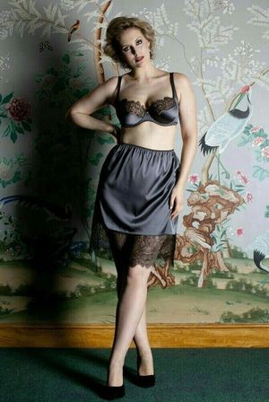 A Gorgeous Lacy Half Slip on a Beautiful Lady,