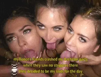 Wife's friends gave me a triple blowjob for my bachelor party