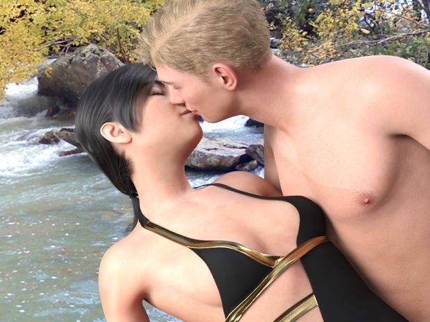 Saki Kissing Boyfriend