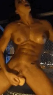 She fucked herself on the balcony 2