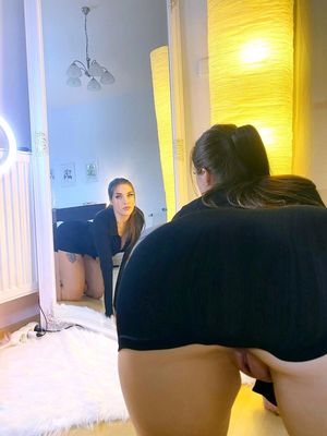 For the Christmas party, Julie made sure to wear something accessible......especially to her boss!