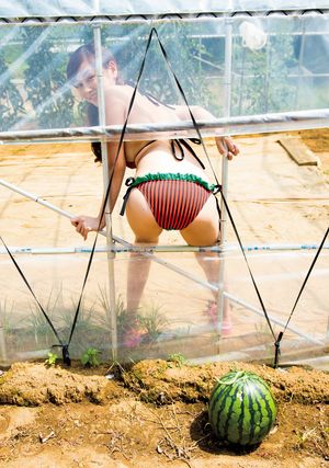 Picking melons with Anri Sugihara