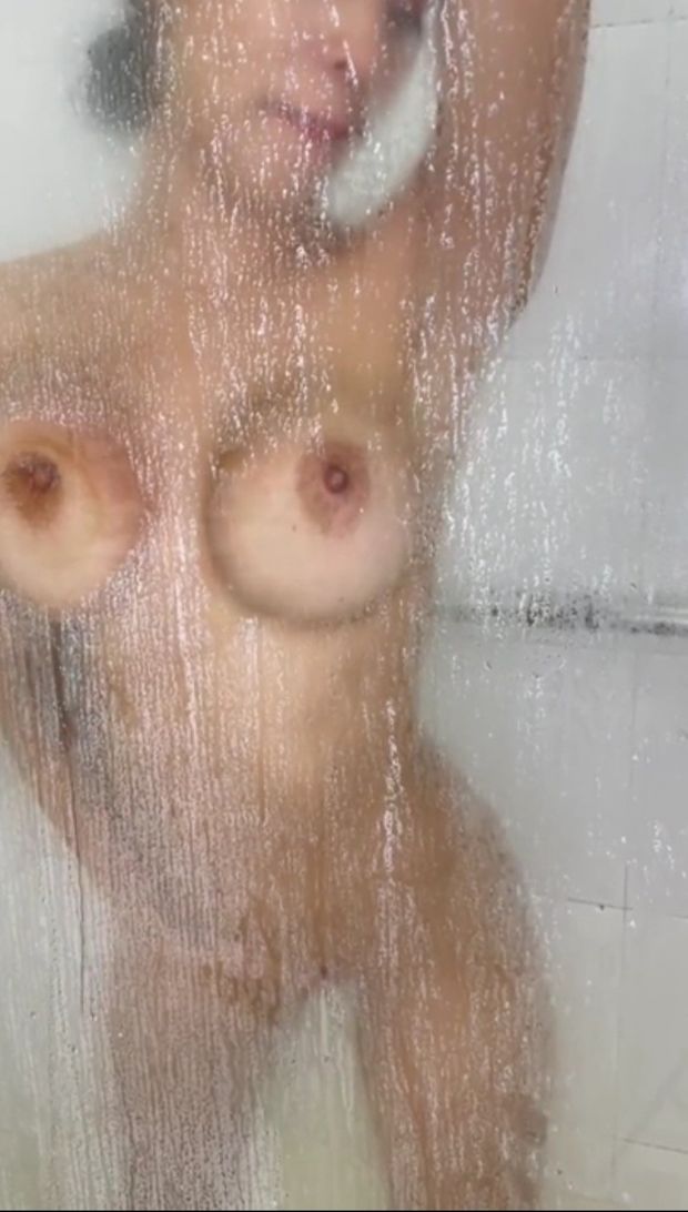 Tittys on the shower glass
