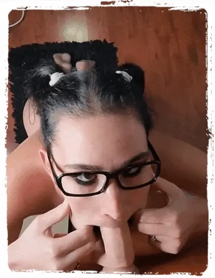 Nerdy Pigtailed Slut Verbally Humiliating herself - Gagging on a Dildo - Squint Eyes - Fish Hook kinky-bitch69 #HHB01