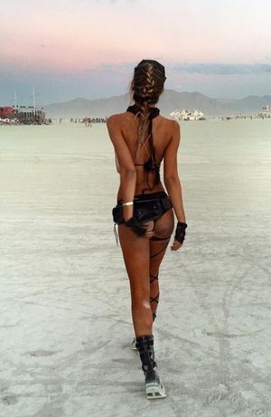 Burning Man Babe from Behind