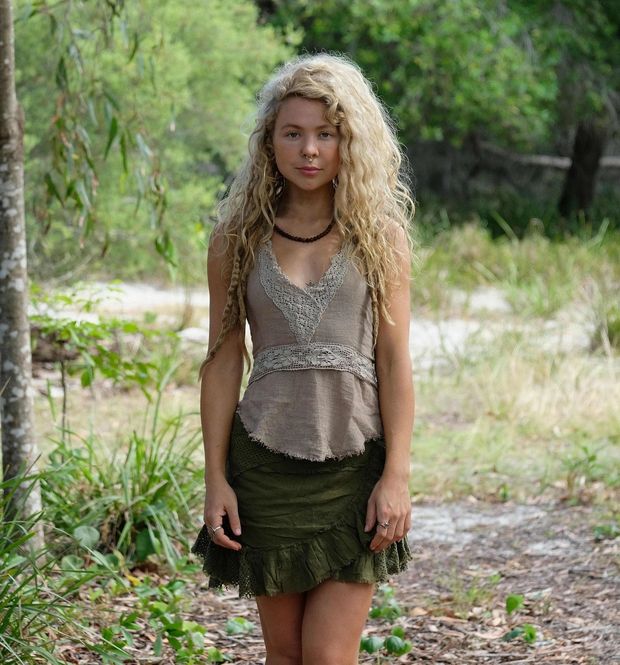 Beautful Hippie with Blonde Dreads