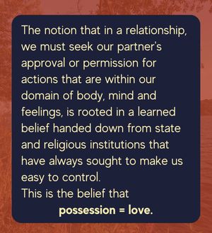 Love, not possession