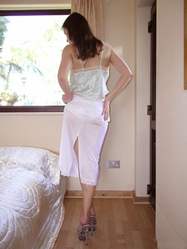 Push the Panties Aside and Do Her through the Long Split of That Silky Slip!