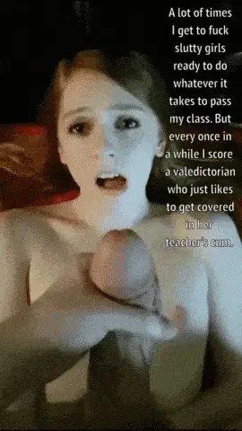 Covering my favorite student in cum