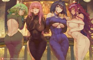 fauna / calliope / kronii / irys (hololive EN) by Cutesexyrobutts