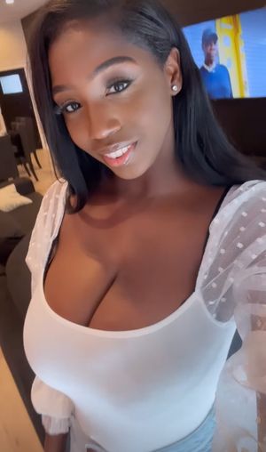 Ellie Mae white top beautiful boobs