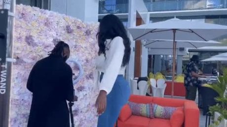 Hot Ellie in White shirt and Jeans