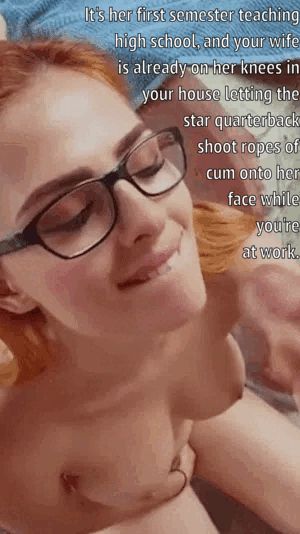 Married teacher gets a huge facial from the star quarterback