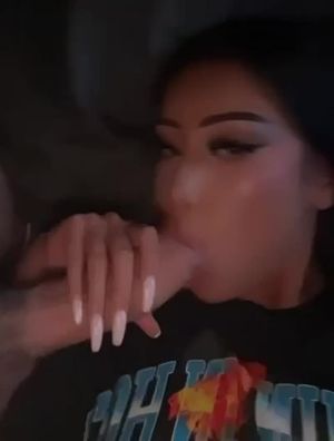 latina babe sucking huge dick