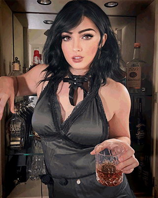 After drinking a little, she woke up on her knees with her cock in her mouth, where the flavors of many cocks and booze mingled