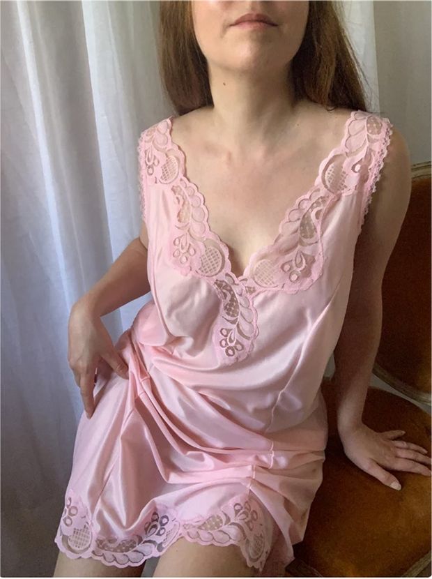 Silky Full Slip, Lacy Lady!