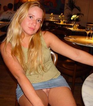 No panties with your short skirt