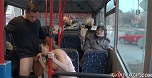 Sucking a dick in a bus