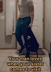 She greets him before you even know he’s home from work
