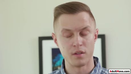 Guy sucked by busty tattooed stepcousin