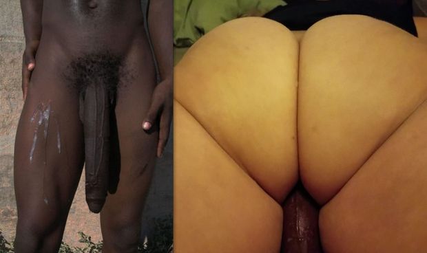 Intensely squeezing her dream cock
