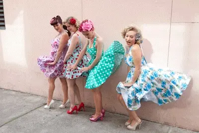 Windy day for skirts huh ladies