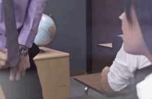 Latina student at the "head" of the class