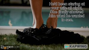 Your wife is such a tease. Even with her boss.