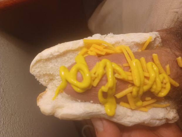Cock in bun, cock meat, dick cheese