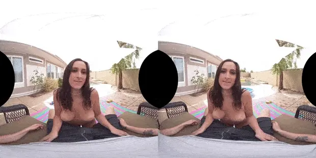 Ashley Adams hot snogging VR POV porn gif