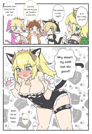 Cute Bowsette Cat Lingerie