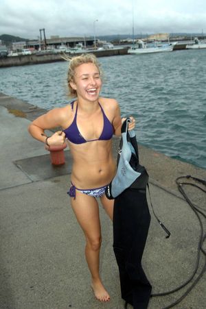 Great day for a swim & to get wet.