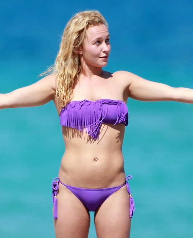 Petite in purple.