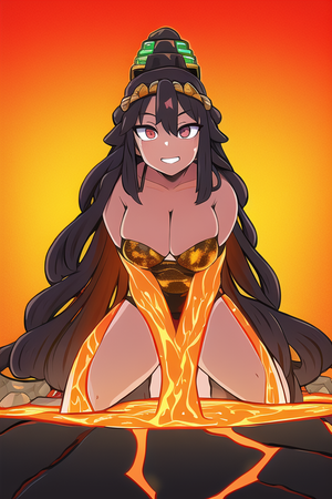 Molten lava waifu