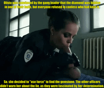 Olivia milked and suckled each of the six gang members twice, but she found nothing.
