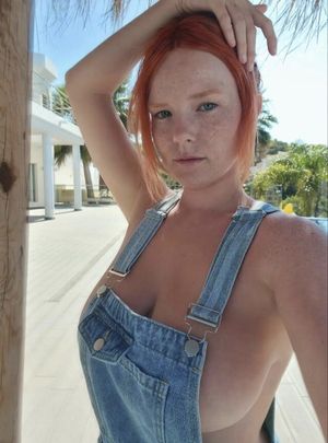 big tits redhead