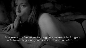 Even with cock in mouth, you're always on wifey's mind...