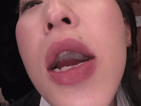 tongue coated in cum swallow