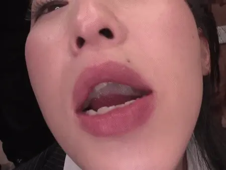 tongue coated in cum swallow