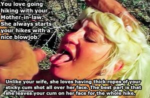 Mother-in-law outdoors facial