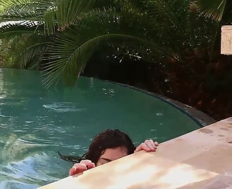 neighbor's daughter loves my pool