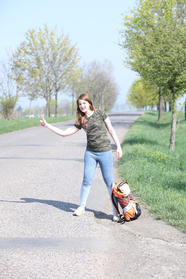 Naughtiest hitchhiker ever