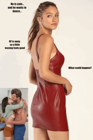 Sexy Babe in short dress - night's early...