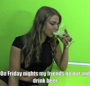 I would love to have someone give me a glass of cum to drink makes me jealous