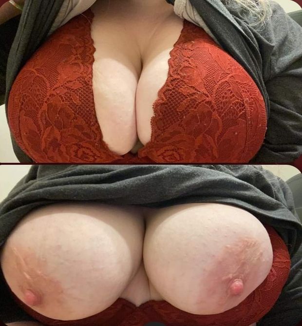 Showing big tits