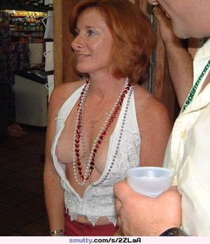 Redhead MILF Shirt open Freckles