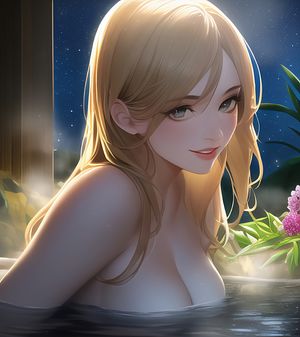 Blonde in spa