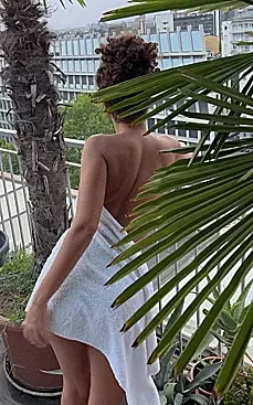 So sexy on the balcony